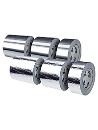 Afs 7.5 cm 30 Micron 40 Metre Afs Düz Alutape Alüminyum Folyo Bant Isıtma Soğutma Iklimlendirme Izolasyon Uygulama