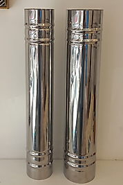 RENUZU Soba Borusu Çap 13 cm Derinlik 90 cm Paslanmaz Krom Çelik 430