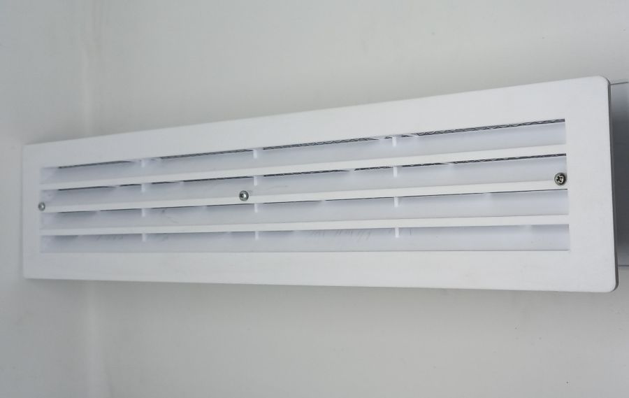 Renuzu Kapı Altı Transfer Menfezi Alüminyum Sinek Telli 40X9 Dıştan Dışa Ölçü