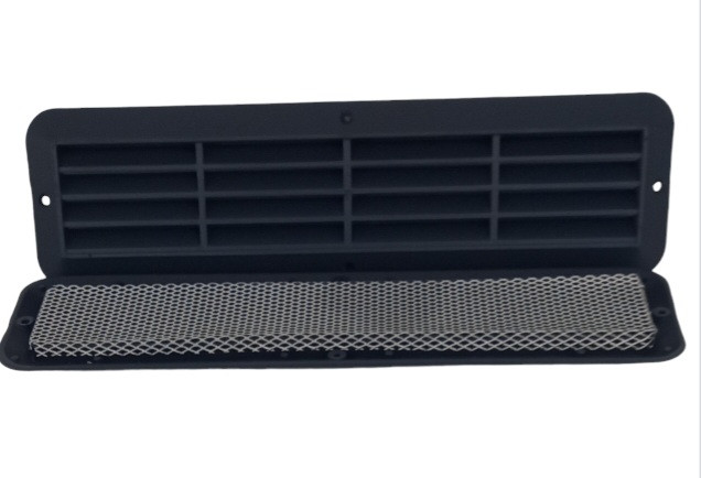 RENUZU 30x8 Antrasit Karavan Buzdolabı Menfezi Alüminyum Sinek Telli Çift Taraflı