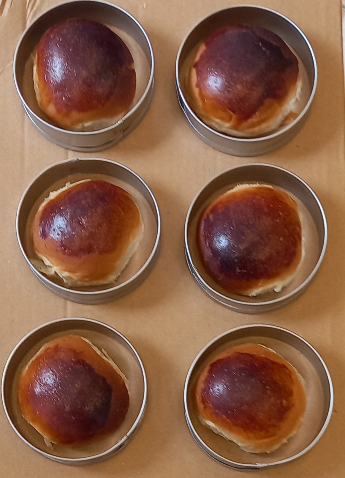 RENUZU Hamburger Ekmeği Kalıbı Genişlik 10cm Derinlik 5cm 6lı Galvaniz