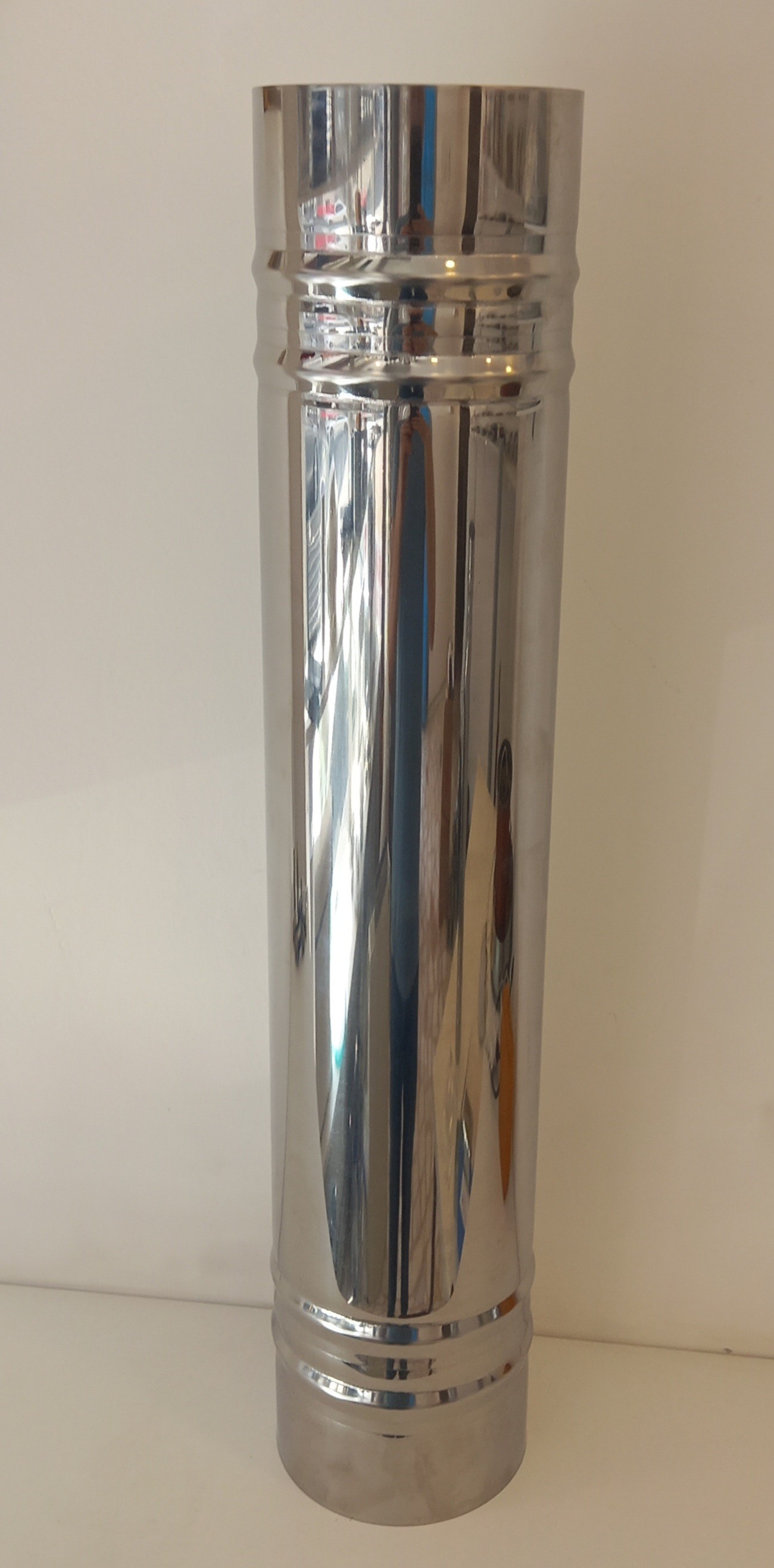 RENUZU Soba Boru Bacası Çap 10 cm Derinlik 50 cm Paslanmaz Krom Çelik 430