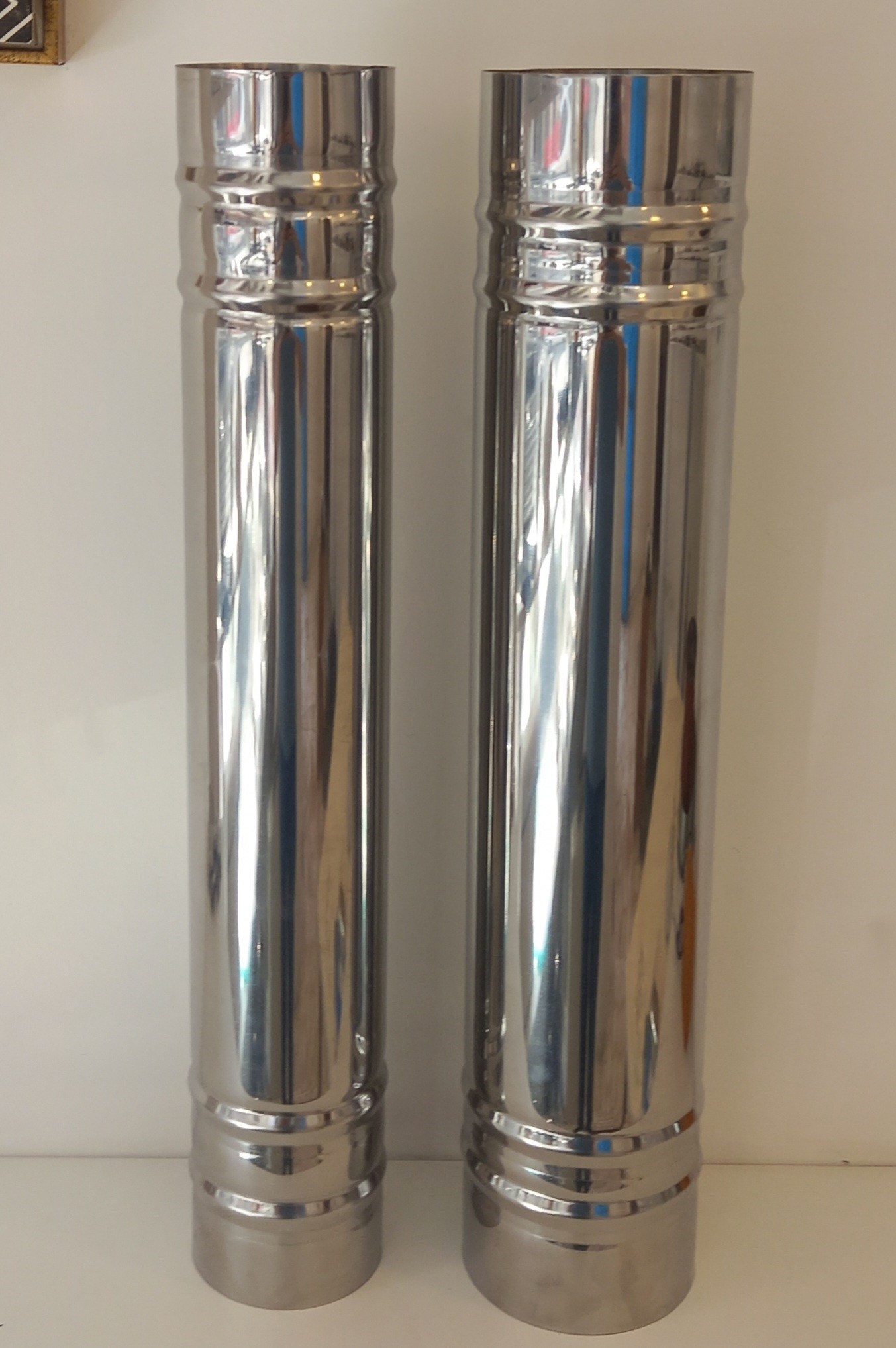 RENUZU Soba Borusu Çap 13 cm Derinlik 90 cm Paslanmaz Krom Çelik 430