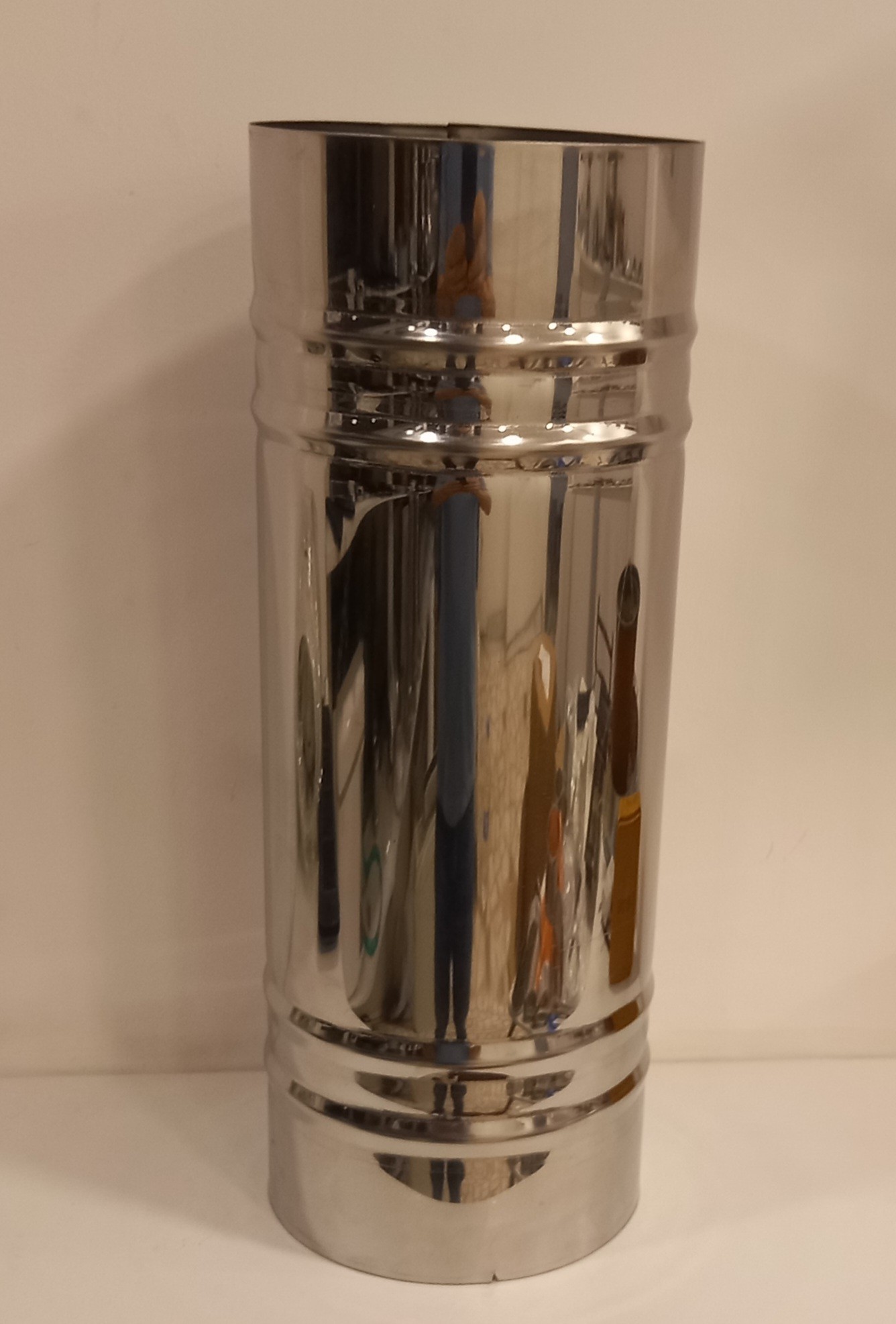 RENUZU Soba Borusu Çap 13 cm Derinlik 65 cm Paslanmaz Krom Çelik 430